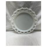 Milk Glass Lace Edge Plate