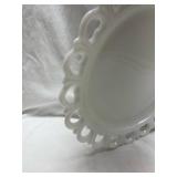 Milk Glass Lace Edge Plate