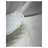 Milk Glass Lace Edge Plate