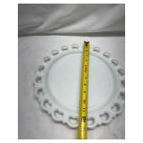 Milk Glass Lace Edge Plate