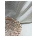 Pink Depression Glass Serving Bowl