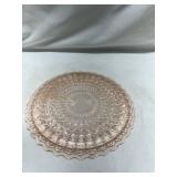 Pink Depression Glass Serving Bowl