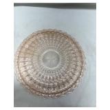 Pink Depression Glass Serving Bowl