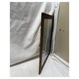 Early 1900s Carved Wood Picture Frame with Black and White Photograph