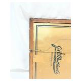 Early 1900s Carved Wood Picture Frame with Black and White Photograph