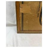 Early 1900s Carved Wood Picture Frame with Black and White Photograph