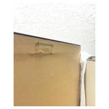 Framed Floral Art Print with Blue Matting