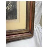 Framed Pencil Drawing of Mother and Child