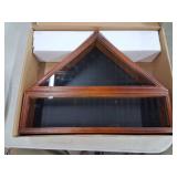 Military Veteran Flag Display Case Shadow Box with Led Lights, 3