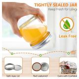 30 Pack Mason Jars 8 oz with Regular Lids and Bands, Half Pint Canning Jars, Small Glass Jars for Honey Jelly Jam Crafts