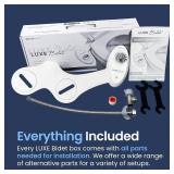 LUXE Bidet NEO 110 - Single Nozzle, Non-Electric Bidet Attachment for Toilet Seat, Adjustable Water Pressure, Rear Wash (White)