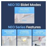 LUXE Bidet NEO 110 - Single Nozzle, Non-Electric Bidet Attachment for Toilet Seat, Adjustable Water Pressure, Rear Wash (White)