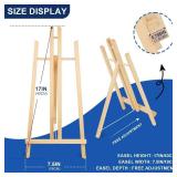 ESRICH 10pcs 17 Inch Tabletop Easels,Wood Easel for Painting,Tripod, Paint Party Easel, Kids Student Desktop Easel for Painting,Paint Easel for Canvas Paint