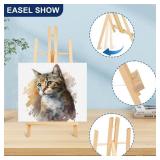 ESRICH 10pcs 17 Inch Tabletop Easels,Wood Easel for Painting,Tripod, Paint Party Easel, Kids Student Desktop Easel for Painting,Paint Easel for Canvas Paint