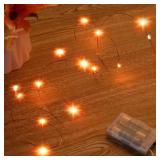 Lot of 3, Mini Halloween Fairy Lights Battery Operate, 1 Pack Copper Wire Night Lights 3*AAA Battery Powered Led Starry Fairy String Lights for Bedroom, Christmas, Party, Decoration(5m/16ft)