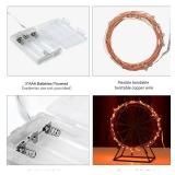 Lot of 3, Mini Halloween Fairy Lights Battery Operate, 1 Pack Copper Wire Night Lights 3*AAA Battery Powered Led Starry Fairy String Lights for Bedroom, Christmas, Party, Decoration(5m/16ft)