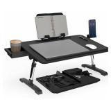 Limitless TotalDesk Portable Modern Workstation and Lap Desk with Adjustable Height & Tilt (Black)