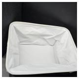 TheWarmHome Storage Basket for Organizing - Large 3 Pack 15.7x11.8x8.3 inch Collapsible Storage Bin for Shelves with Handles Laundry Cube Toy Closet Nursery (Whiet & Black)