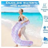 Hammock Pool Float 2 Pack - Water Hammock Loungers, Multi-Purpose Swimming Pool & Beach Accessories (Saddle, Lounge Chair, Drifter) for Adults, Supports 100kg Blue & Pink