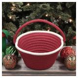 Holiday Accent Gift Basket - Red 8 x12  x7