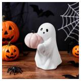 Halloween Ghost Figurine-Cute Ghost Pumpkin Statue-Funny Ghost Statue Decor,Cute Ghost Decor for Tabletop,Home & Party Props,Best Gift Idea