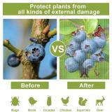 JERIA Bird Netting for Garden, 3.3ft x 2.7ft Blueberry Bush Netting Cover,Gardens Netting with Drawstring