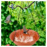 3 Pack (1 Orange 2 Green) Hanging Bird Bath for Outside, Hanging Bird Water Feeder for Outdoor, Birdbath Bowl, Birdbaths for Outdoors Balcony Window Backyard Garden, Small Large Wild Birdfeeder Tray (