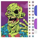 Halloween Games Pin the Eyeball on the Zombie for 24 Players with 2 Blindfolds Zombie Birthday Games School Home Office Indoor Halloween Travel Home Family Gathering Activities Preschool Pin Tail Game