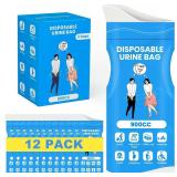 Disposable Pee Bags, 900ML Urine Bags for Women Men, 8/12/24 Pack Emergency Portable Urinal Bag and Vomit Bag Female Urinal Bags for Travel, Camping, Traffic Jams, Patient, Pregnant