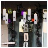 Halloween Floating Candles Flameless with 3D Spider, Set of 4 Hanging Candles Floating with Fishing Line, Floating Candle with Remote, Halloween Candle with 3 Black Spider for Home Decor
