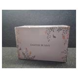 Hand-Painted Bunny Figurine - 7.8 Inch Resin Rabbit Statue Decor for Home Shelf, Kids Room, Garden, Collectible Artisan Craft Gift