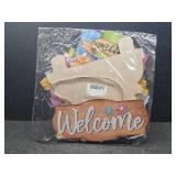 Spring Decoration Wood Door Wall Signs,Wooden Wreaths Front Door Welcome Sign Truck Flower Ornaments Door Hanger Crafts for Spring Home Farmhouse Party Porch Wall Deco