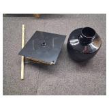 Graduation Cups with Lids and Straws, Reusable Plastic Cap Cups with Tassels, Bulk Graduation Party Favors for Class of 2025, Black Supplies for Grad Party(3 Pack)