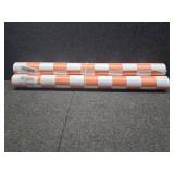 CAX Checkered Peel and Stick Wallpaper Orange Wallpaper 17.3