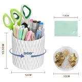 3Pcs 360  Rotating Desk Organizers and Accessories with Pen Holder Sticky Note and Clips Set, Desktop Storage Stationery Supplies Organizer, Cute Pencil Cup for Office, School, Dorm Room