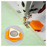 Sqsxgz 3 Pcs Magnetic Seam Guide for Sewing Machine,Magnetic Seam Guide,Seam Guide for Sewing Machine,Seam Guide,Multifunctional Polygonal Hemmer Guide with Scale, Sewing Accessories Supplies
