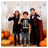 ADUKIDE Boys Glow in The Dark Shirts Size 4T Kids Halloween Novelty Short Sleeve T-Shirt