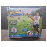 4-in-1 Whale Water Sprinkler Baseball Set for Kid,Summer Water Toy with 3 Jets, 4 Balls and Rocket Launch Game, Kids Sprinklers with 360  Rotating Sprinkler,Outdoor Water Toys for Kids Age 3+ Years