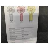 Mini Handheld Fan With Water Mist, Outdoor Portable Misting Fan Rechargeable, Water Spray, Hand Held, 2000mAh Battery Powered, Powerful & Ultra Quiet, for Travel, Sleeping, and Desk, White