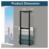 Towel Rack for Rolled Towels, Wall Mounted Bathroom Towel Rack, Wall Mounted 31 inch, Towel Rack for Rolled Towels for Modern Storage