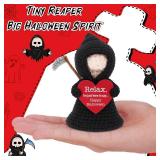 Halloween Boo Basket Stuffers for Her Him, Handmade Crochet Reaper Gnome Gifts for Women Men Friends Neighbors Coworkers, Halloween Reaper Decor Indoor for Party Table Decorations