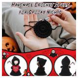 Halloween Boo Basket Stuffers for Her Him, Handmade Crochet Reaper Gnome Gifts for Women Men Friends Neighbors Coworkers, Halloween Reaper Decor Indoor for Party Table Decorations