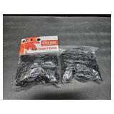 Lot of 2, Annie Rubber Bands Assorted Sizes, 500 Piece Hair Ties, Black