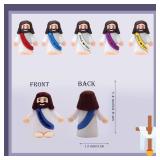 50PCS Little Jesus Figures, Mini Jesus Figurines in Bulk, Multicolor Tiny Jesus Figures, Miniature Figurines to Hide and Seek Religious Gifts for Easter Egg Stuffers