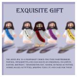 50PCS Little Jesus Figures, Mini Jesus Figurines in Bulk, Multicolor Tiny Jesus Figures, Miniature Figurines to Hide and Seek Religious Gifts for Easter Egg Stuffers