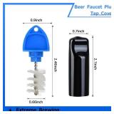 Beer Tap Plug Brush 18 Pack for Draft Beer Faucet Cap Plugs Cleaning Keg Tap Rubber Stopper Plug Cover Beer Keg Tap Plugs