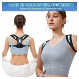 Posture Corrector for Women and Men, Adjustable Shoulder Brace Back Support for Men, Upper Back Brace for Women, Shoulder Straightener Neck Posture Corrector, Black M