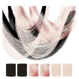 Creepy Cloth,Black Spider Web,6PCS Halloween Creepy Cloth 72in x 30in,Black Halloween Gauze Spider Web Decoration Outdoor Indoor (Black&White&Bloody)