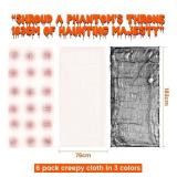 Creepy Cloth,Black Spider Web,6PCS Halloween Creepy Cloth 72in x 30in,Black Halloween Gauze Spider Web Decoration Outdoor Indoor (Black&White&Bloody)