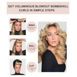 Velvet Overnight Curls Heatless Hair Curler No Heat Satin Heatless Curling Rods Foam Sponge Hair Rollers for Short Long Hair to Sleep in Care Styling Tools - Brown